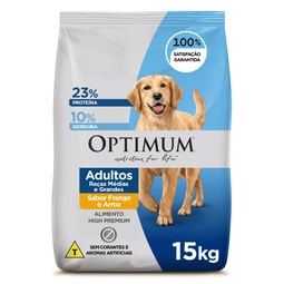 Ração OPTIMUM™ para Cães Adultos Raças Médias e Grandes Sabor Frango e Arroz image