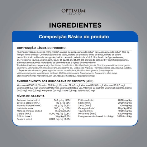 Ração OPTIMUM™ para Gatos Adultos Castrados Sabor Frango image 1