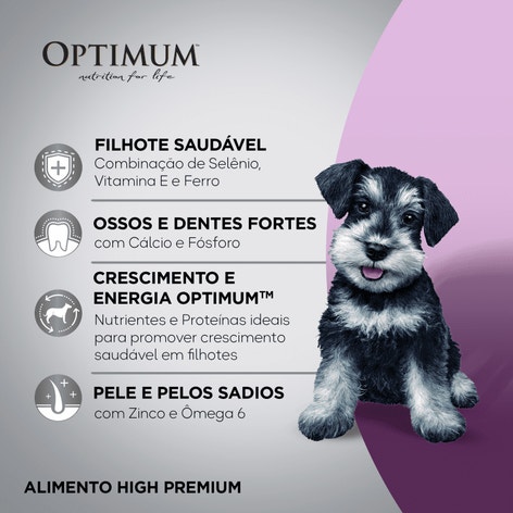 Ração OPTIMUM™ para Cães Filhotes Raças Pequenas e Minis Sabor Frango e Arroz image 1