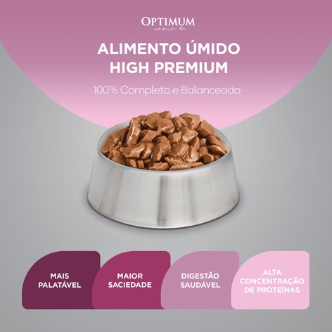 Ração Úmida OPTIMUM™ Sachê para Gatos Filhotes Frango 85 g image 1