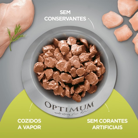 Ração Úmida OPTIMUM™ Sachê para Gatos Adultos Frango 85 g image 1