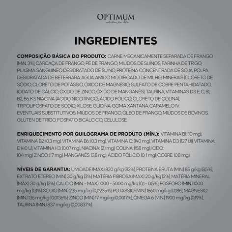 Ração Úmida OPTIMUM™ Sachê para Gatos Adultos Manutenção de Peso Frango 85 g image 1