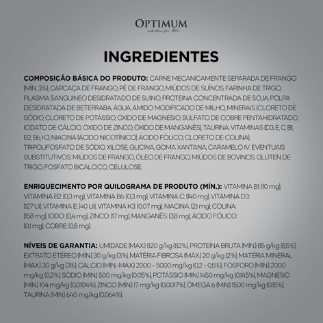 Ração Úmida OPTIMUM™ Sachê para Gatos Adultos Frango 85 g image 1