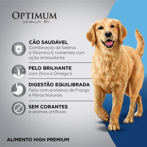 Ração OPTIMUM™ para Cães Adultos Raças Médias e Grandes Sabor Frango e Arroz image 1