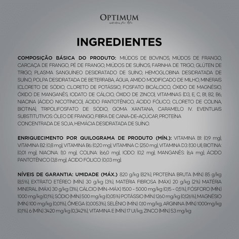 Ração Úmida OPTIMUM™ Sachê para Cães Adultos Sabor Carne 100g image 1