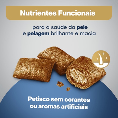 Petisco OPTIMUM™ Pele e Pelo para Cães Adultos  Sabor Salmão e Linhaça 80g image 1