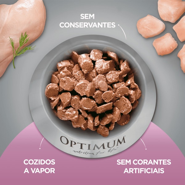 Ração Úmida OPTIMUM™ Sachê para Gatos Filhotes Frango 85 g image 3