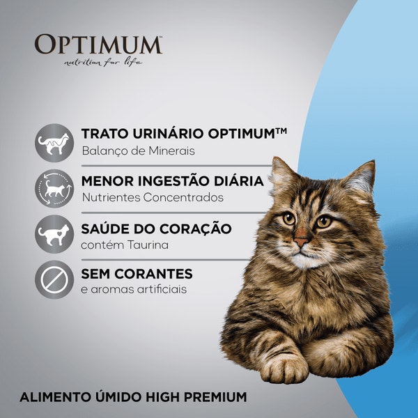 Ração Úmida OPTIMUM™ Sachê para Gatos Adultos Manutenção de Peso Frango 85 g image 2