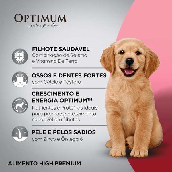 Ração OPTIMUM™ para Cães Filhotes Raças Médias e Grandes Sabor Frango e Arroz image 2