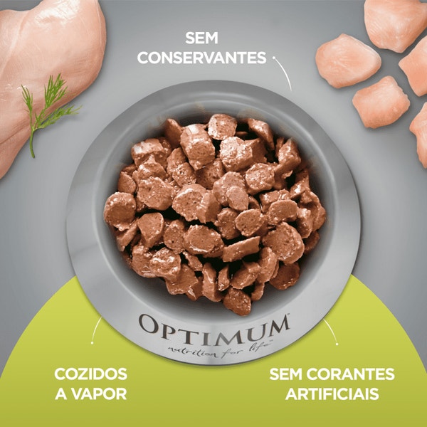 Ração Úmida OPTIMUM™ Sachê para Gatos Adultos Frango 85 g image 3