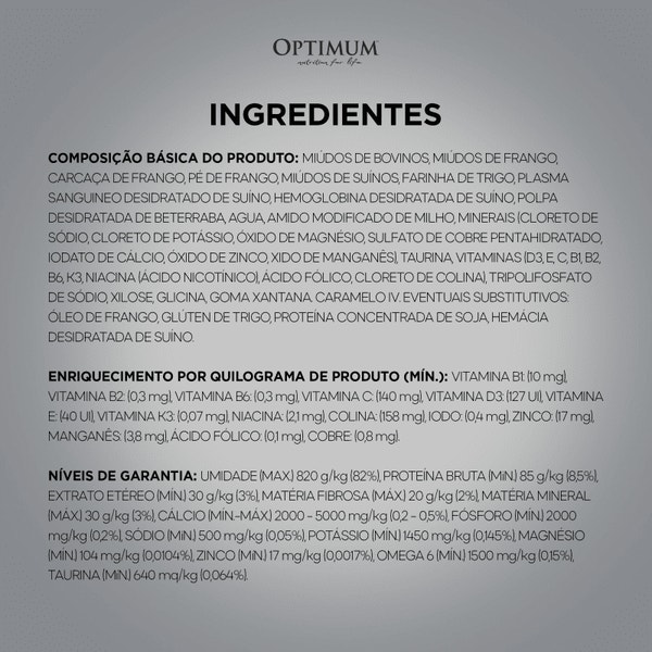 Ração Úmida OPTIMUM™ Sachê para Gatos Adultos Sabor Carne 85g image 6