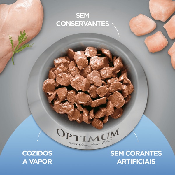 Ração Úmida OPTIMUM™ Sachê para Gatos Adultos Manutenção de Peso Frango 85 g image 3
