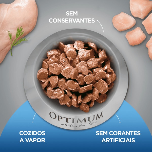 Ração Úmida OPTIMUM™ Sachê para Gatos Adultos Castrados Frango 85 g image 3
