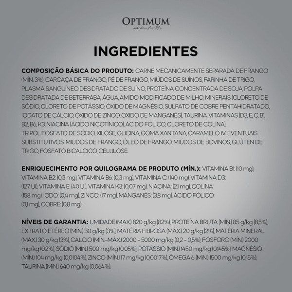 Ração Úmida OPTIMUM™ Sachê para Gatos Adultos Frango 85 g image 6