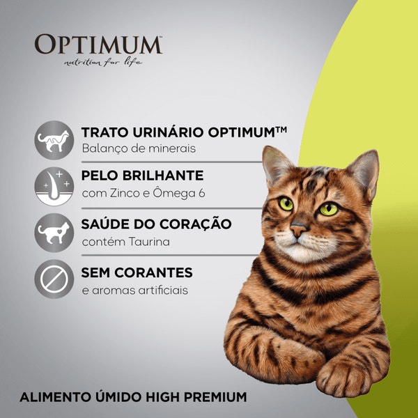 Ração Úmida OPTIMUM™ Sachê para Gatos Adultos Frango 85 g image 2