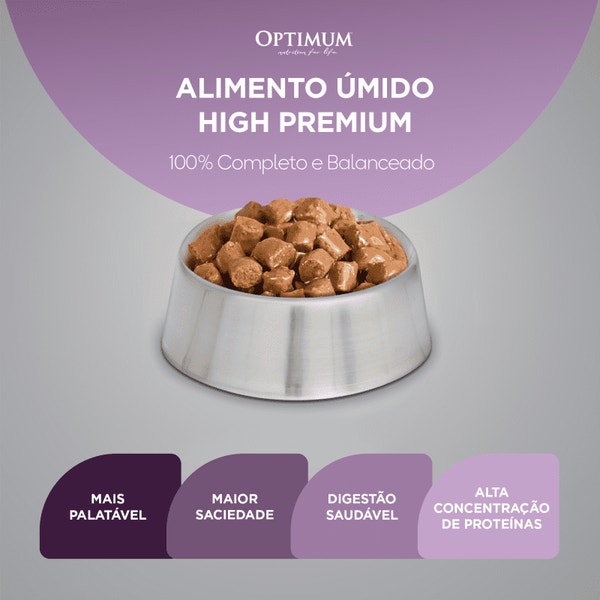 Ração Úmida OPTIMUM™ Sachê para Cães Filhotes Frango 100 g image 4