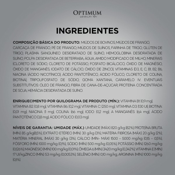 Ração Úmida OPTIMUM™ Sachê para Cães Adultos Raças Pequenas e Minis Sabor Carne 100g image 6