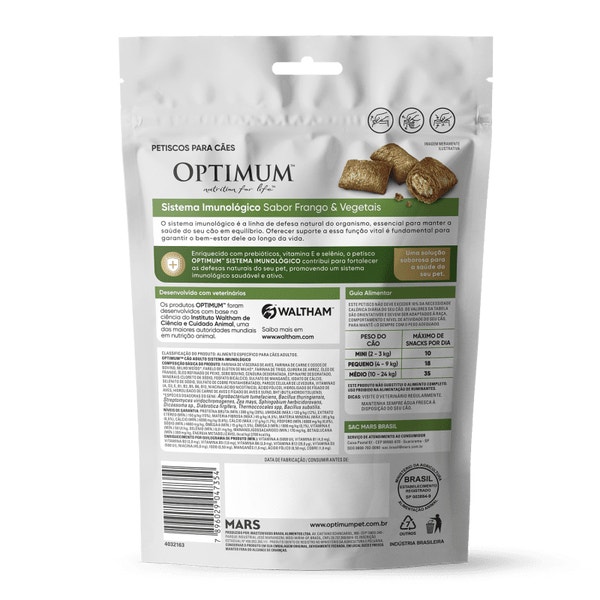 Petisco OPTIMUM™ Sistema Imunológico para Cães Adultos Sabor Frango e Vegetais 80g image 2