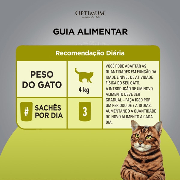Ração Úmida OPTIMUM™ Sachê para Gatos Adultos Sabor Salmão 85g image 5