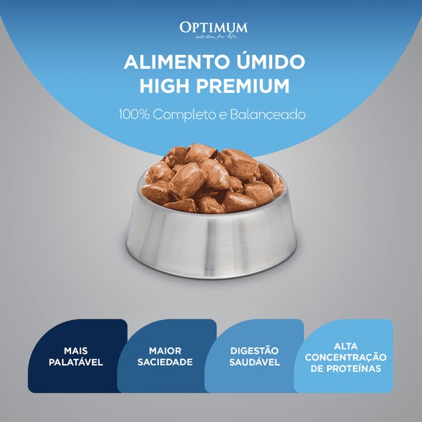 Ração Úmida OPTIMUM™ Sachê para Cães Adultos Sabor Carne 100g image 4