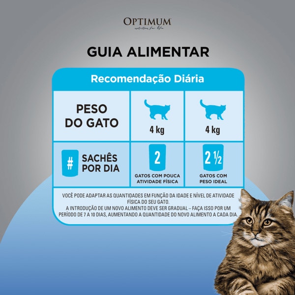 Ração Úmida OPTIMUM™ Sachê para Gatos Adultos Manutenção de Peso Frango 85 g image 5